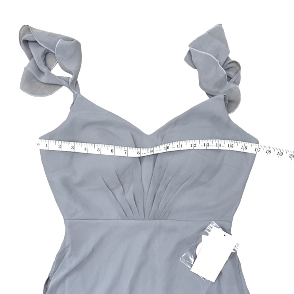 NWT Birdy Grey Kae Chiffon Dress in Silver - Picture 5 of 11